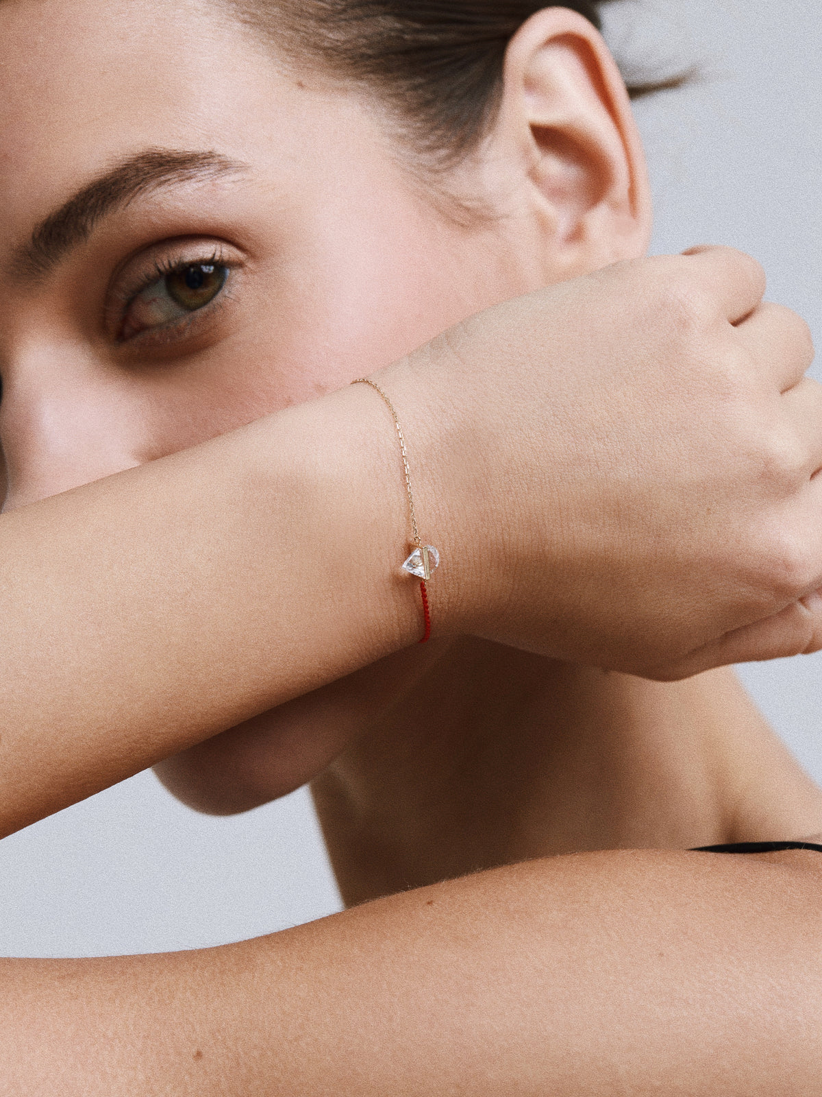 Movement Crystal Red Cord Bracelet