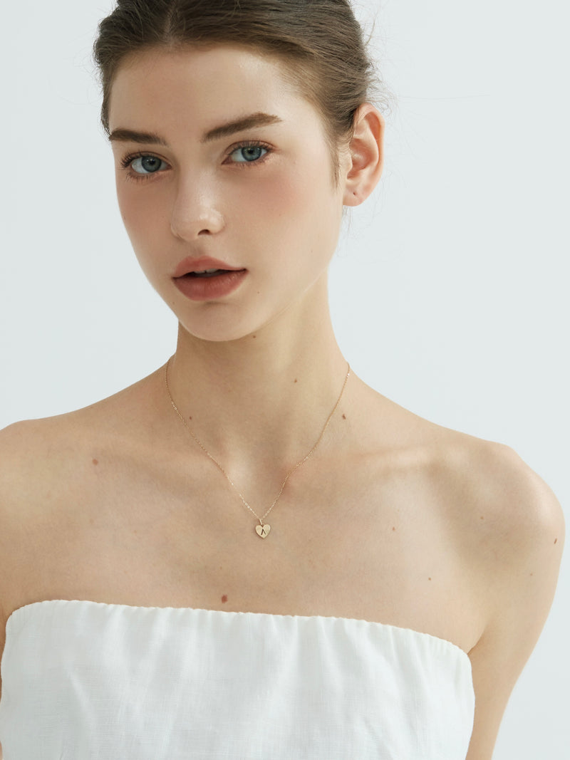 Origin Heart Initial Pendant
