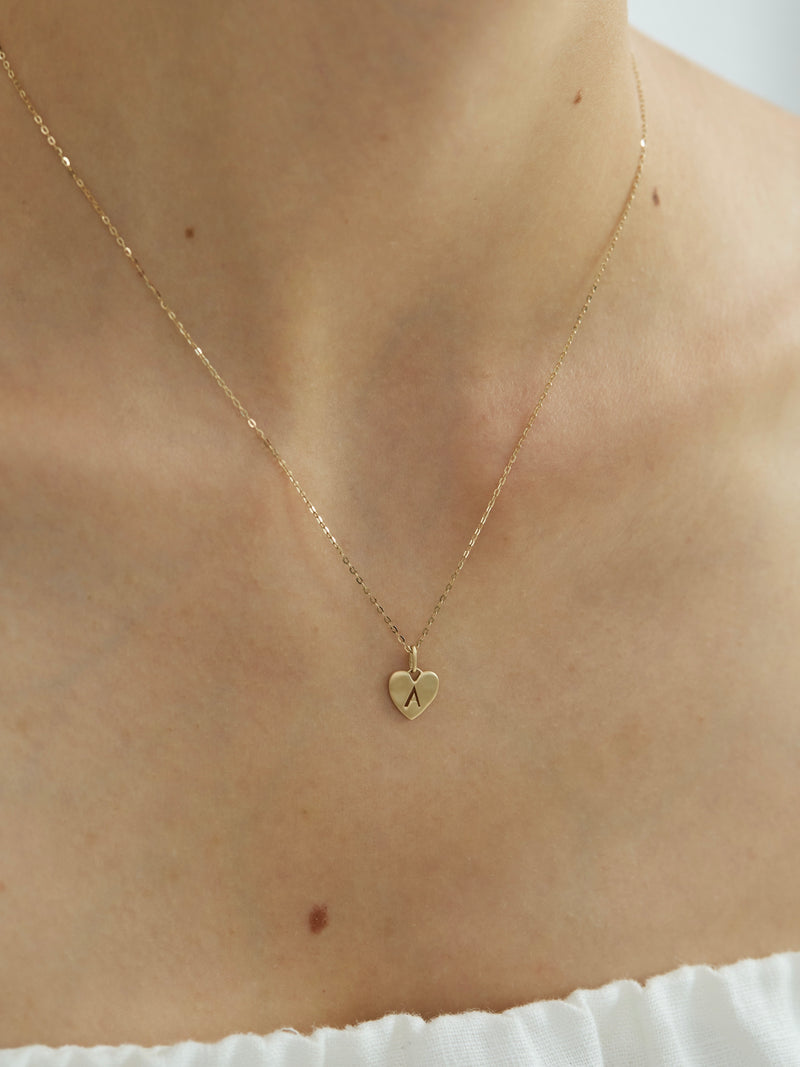 Origin Heart Initial Necklace