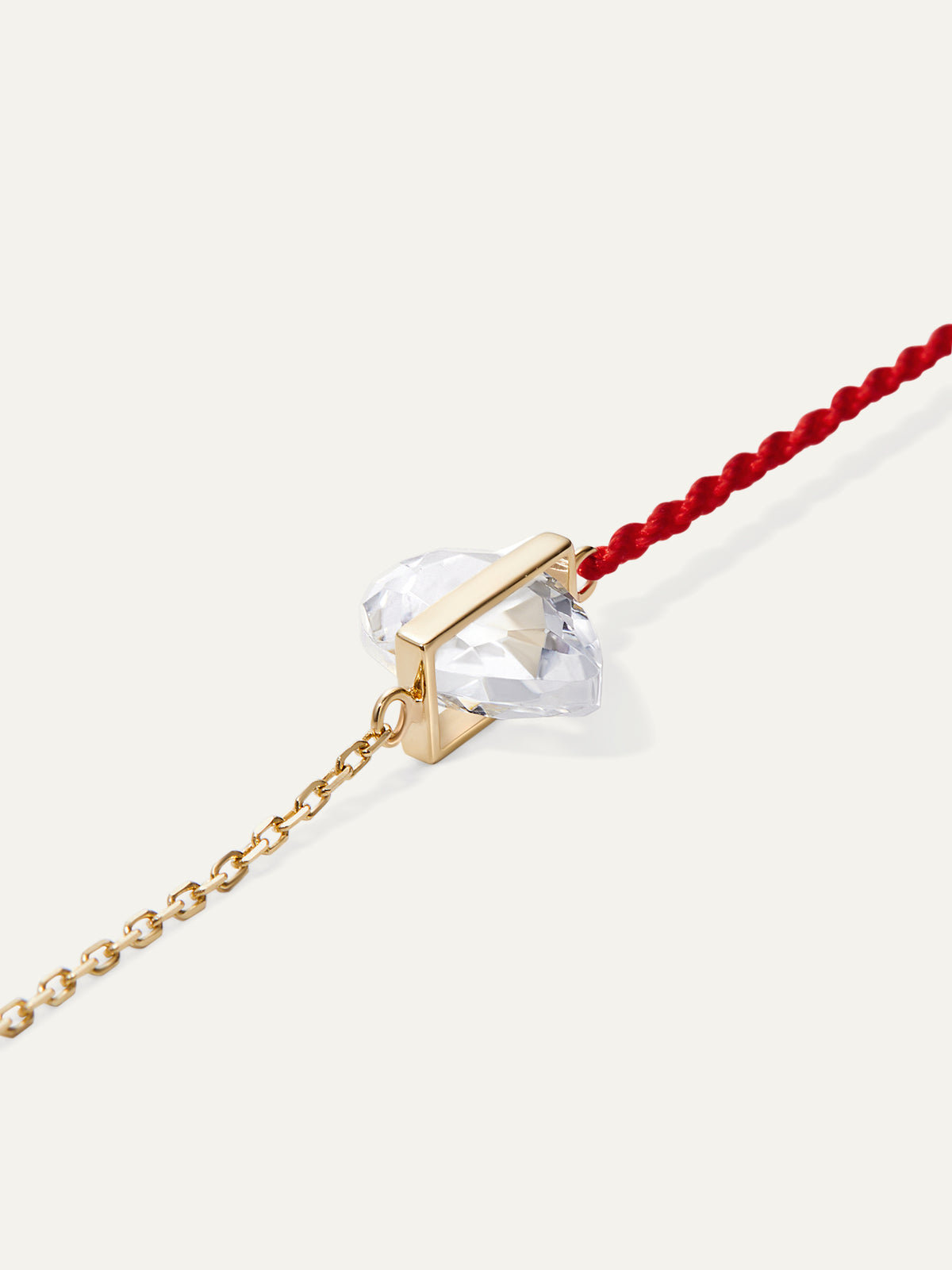 Movement Crystal Red Cord Bracelet