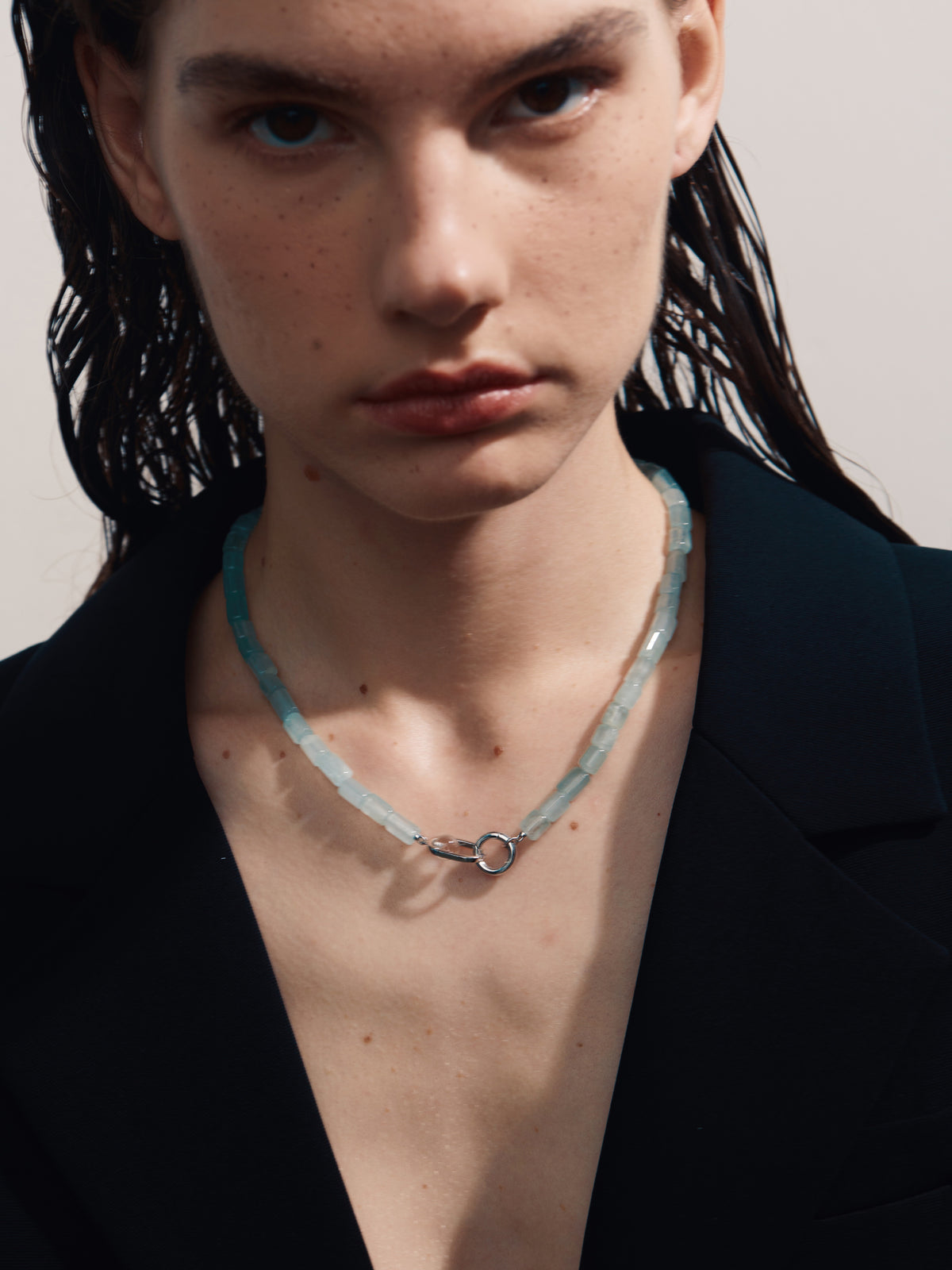 Spring Moonlight Aquamarine Necklace
