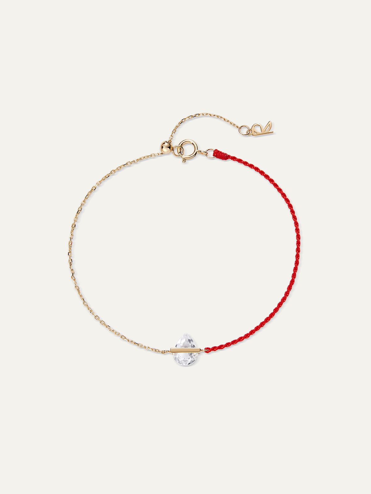 Movement Crystal Red Cord Bracelet