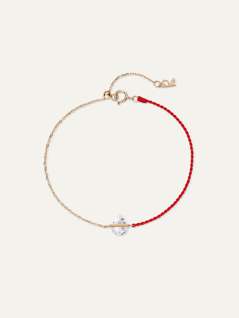 Movement Crystal Red Cord Bracelet