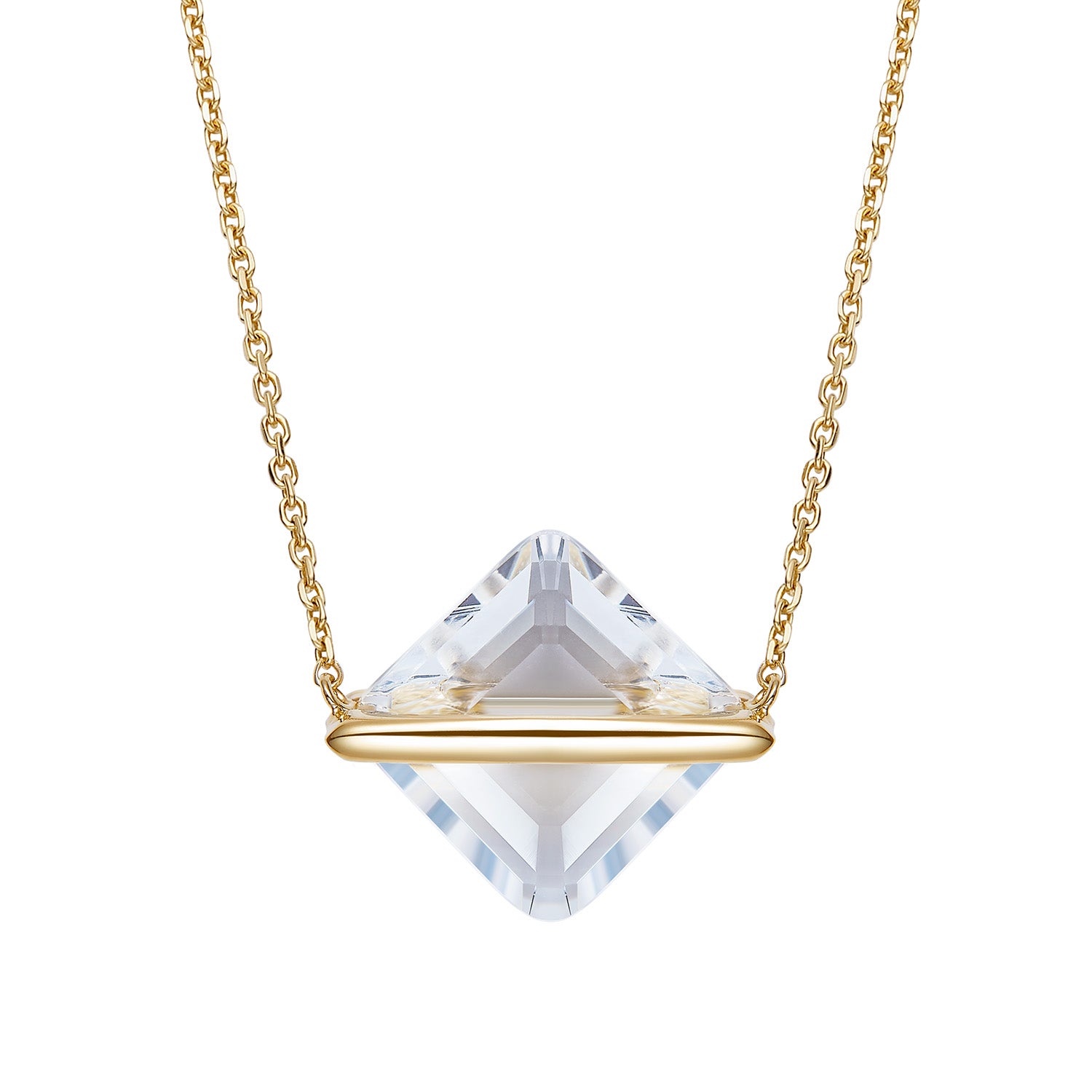 14K GOLD CRYSTAL NECKLACE