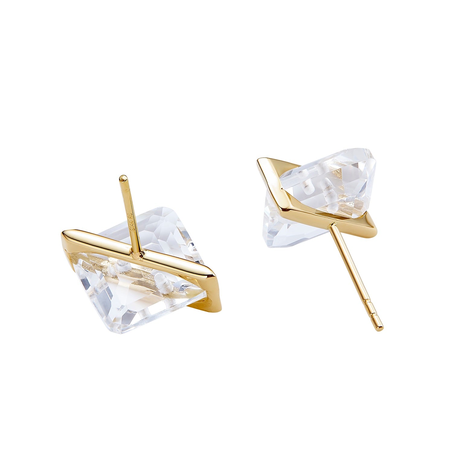 14K GOLD CRYSTAL EARING