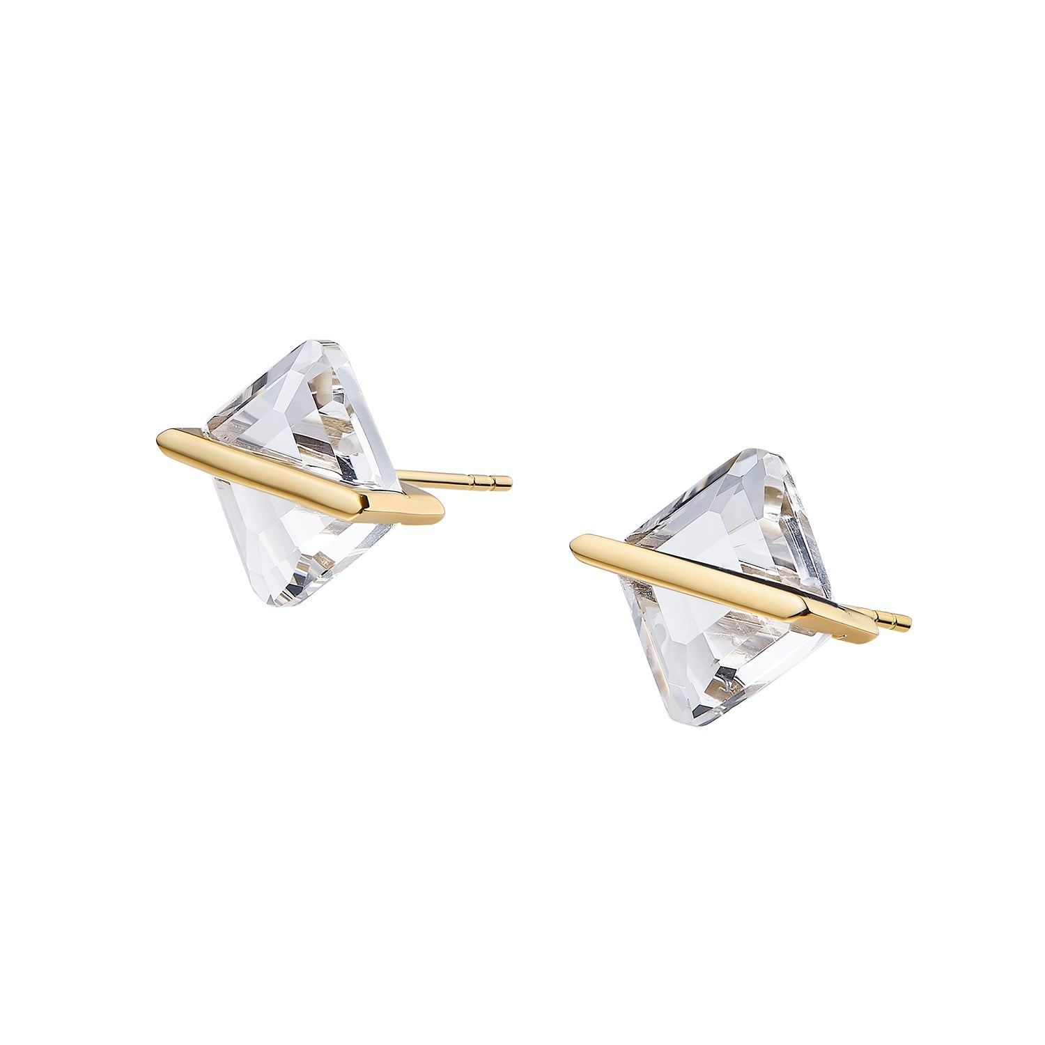 14K GOLD CRYSTAL EARING