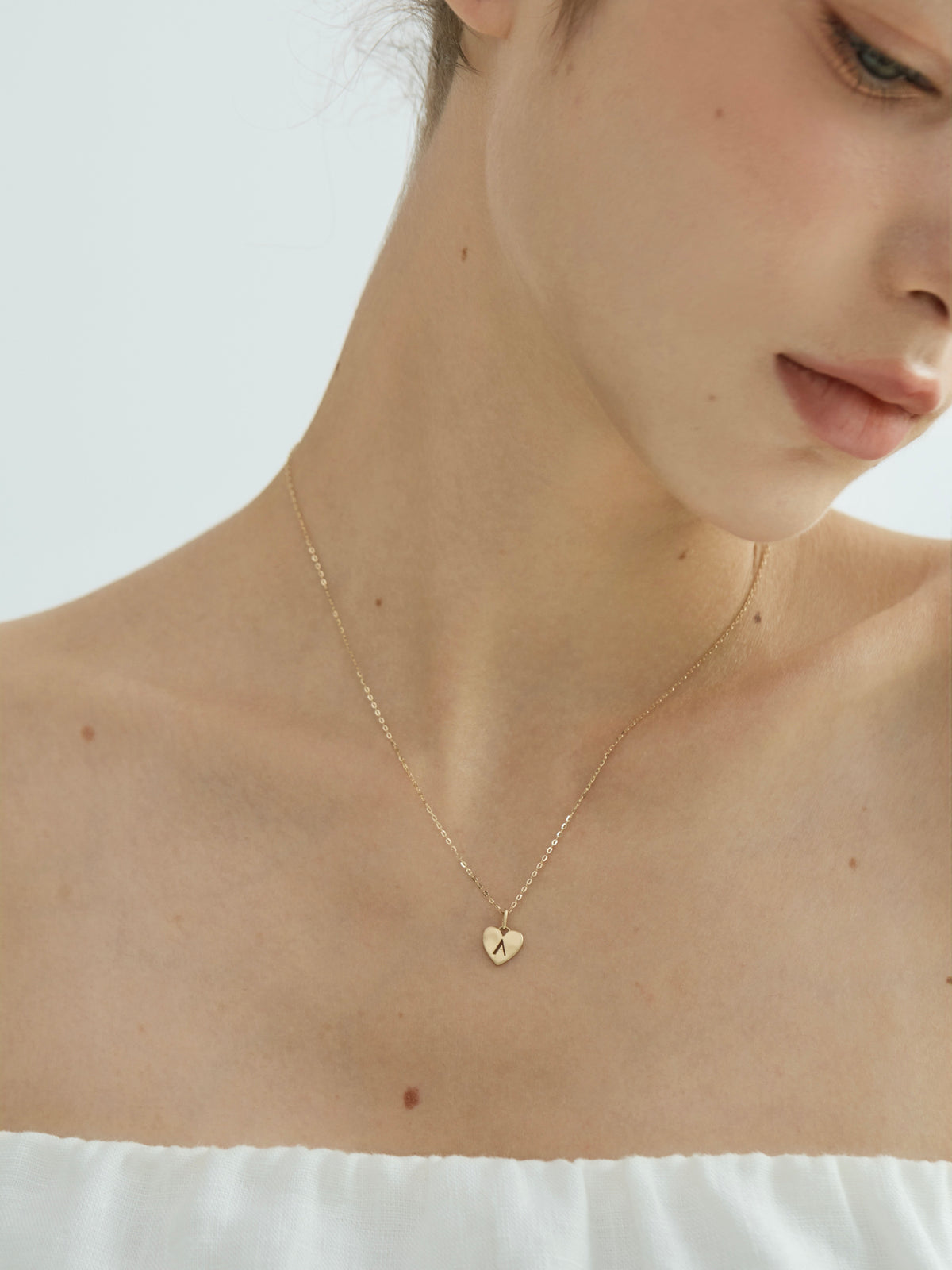 Origin Heart Initial Necklace