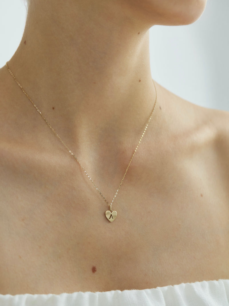 Origin Heart Initial Necklace
