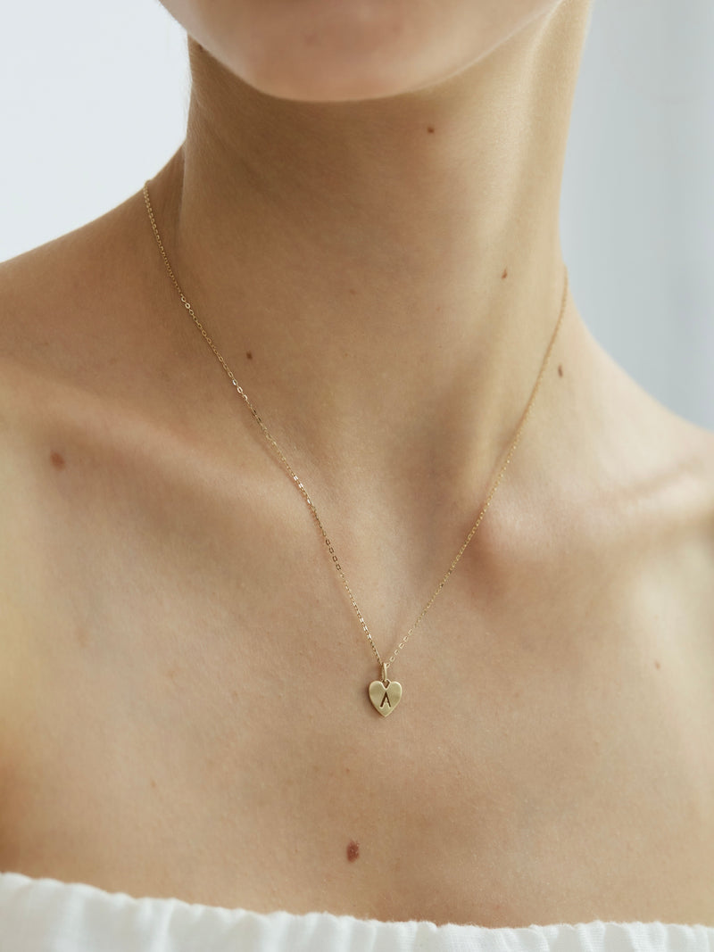Origin Heart Initial Necklace