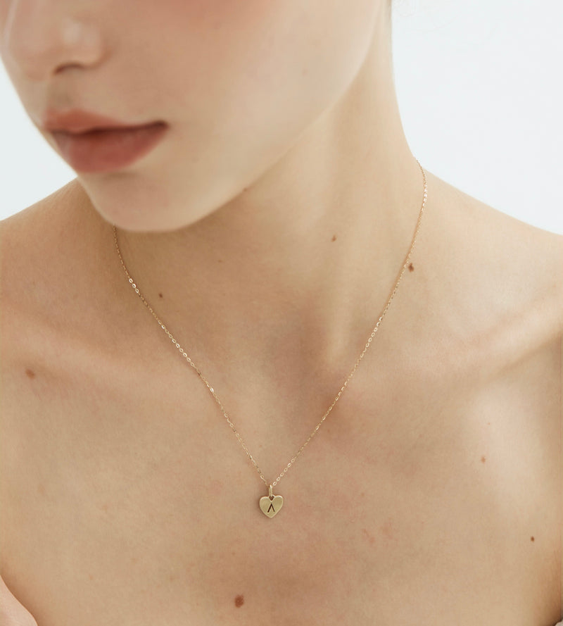 Origin Heart Initial Pendant