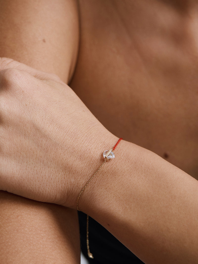 Movement Crystal Red Cord Bracelet